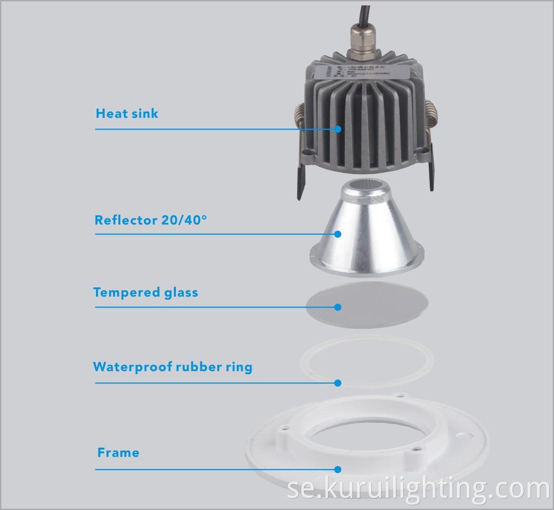 8W Square Recessed LED Downlight